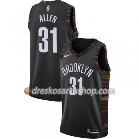 Muški NBA Dres Brooklyn Nets Jarrett Allen 31 Nike 2018-19 City Edition Crna Swingman